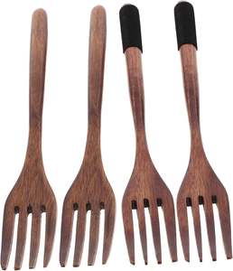 Ensemble de fourchettes en bois d'acacia 100% naturel avec logo personnalisé - Écologiques, durables, pour les fêtes et les dîners - Ustensiles de table en bois au meilleur prix - Product Image 4