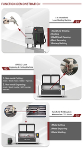 LM-1390WFC découpe acrylique, acier inoxydable et soudure acier au carbone, 10 fonctions, 2 machines, 1 poste de travail, 1500W+130W - Product Image 6