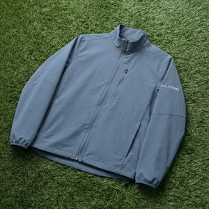 Chaqueta Cortavientos Ligera Azul Gris para Hombre, Cuello Alto, Cierre Completo, Chaqueta Deportiva para Exteriores con Múltiples Bolsillos - Product Image 5