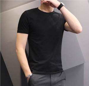 Cotton T Shirts Basic Solid Color Short-Sleeve Gym Casual Men's T-shirts Wholesale - Product Image 5