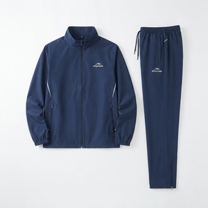 Conjunto Deportivo de 2 Piezas para Hombre, Chaqueta Cortavientos y Pantalones, Personalizable con Marca Privada, para Actividades al Aire Libre, Running y Fitness - Product Image 1