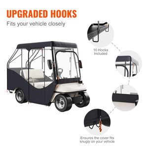 Copertura per Golf Cart in Poliestere 600D con 4 Finestre Trasparenti, per 4 Passeggeri (2+2) - Product Image 6