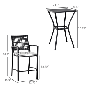 <b>Pub</b> <b>Table</b> and Chair Garden Set - Product Image 3