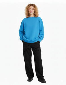 Sweat-shirt à col montant en polaire pour femme, personnalisé et brodé, en polyester/coton, à manches longues, idéal pour l'hiver et les loisirs - Product Image 1