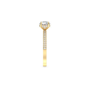 Bague de fiançailles REYES en diamant de laboratoire HPHT CVD certifié IGI, or massif 14 carats, personnalisable, cadeau de mariage, bagues solitaires - Product Image 4