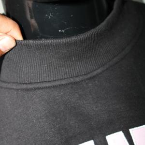 ARKANSAS BLACK <b>Mock</b> <b>Neck</b> Sweatshirt 100% Cotton PINK Applique Embroidery wide <b>neck</b> Sweatshirt Finer Threads - Product Image 6