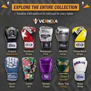 นวมชกมวย Fairtex Glory รุ่นพรีเมียม หนังแท้ สำหรับฝึกซ้อมและแข่งขัน น้ำหนักเบา สายรัดปรับได้ - Product Image 6