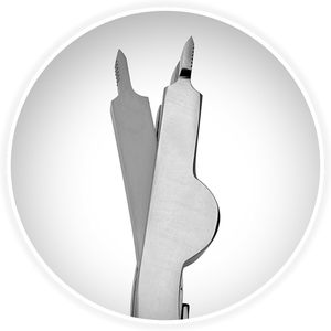 Acier inoxydable de qualité supérieure, ce répartiteur à trois dents de 9 pouces est doté de mâchoires dentelées à action à ressort sécurisée. - Product Image 5