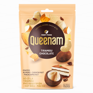 Collection de dragées et friandises 150G Tiramisu, chocolat, amandes, noix de cajou, noix de macadamia, fabrication HALAL, OEM/ODM mondial - Product Image 1