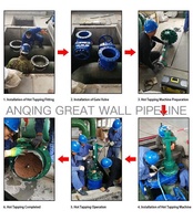 PN10, PN16, PN25 HT200 machine à tarauder à chaud pipedrill principal d'eau