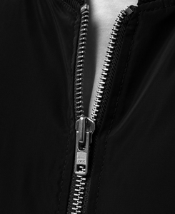 <b>Men's</b> Black Waterproof Breathable Bomber <b>Jacket</b> Zipper Closure Stand Collar Polyester/Cotton Blend High Street Style Winter - Product Image 5