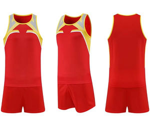 Tenue d'athlétisme homme et femme personnalisable avec logo – Ensemble maillot et short de course pour équipe sportive - Product Image 6