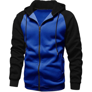 Sudadera con capucha para hombre al por mayor, forrada para primavera, de poliéster/algodón, con diseño de logotipo personalizado, cremallera, forro polar térmico, multicolor digital, con bolsillos - Product Image 2