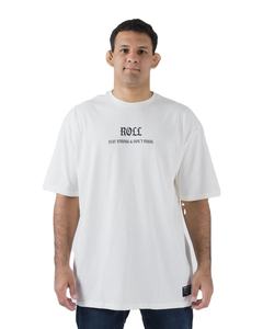 T-shirt blanc à épaules tombantes en coton de haute qualité T-shirt de sport surdimensionné de luxe pour hommes T-shirt à logo personnalisé - Product Image 1