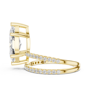 Women's 14K Yellow Gold Classic Engagement Ring IGI Certified Lab Grown Diamond 3 CT Marquise Cut Anniversary Wedding - Product Image 4