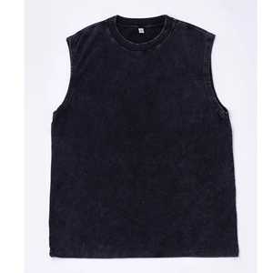 เสื้อยืดแขนกุดทรงหลวมสไตล์วินเทจสำหรับผู้ชาย ผลิตตามสั่ง OEM/ODM ขายส่ง ผ้าฝ้าย 100% เป็นมิตรต่อสิ่งแวดล้อม สตรีทแวร์แนวสตรีท - Product Image 4