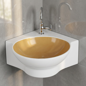 Modern Ceramic Vessel Sink Brown Square Oval Artistic Countertop Bathroom Vanity Wash Basin Bowl - Product Image 4