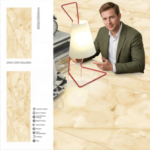 Onix Nouveau Design 600x1200 Poli Brillant Mat Glacé 24x48 Porcelaine 2x4 Marbre Stratifié Carrelage 60x120 Beige Intérieur - Product Image 3