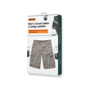 Pantalones Cortos Cargo Casuales de Algodón para Hombre, 6 Bolsillos, Temporada de Primavera, Ropa de Marca, Camiseta para Niño, Complemento, Lote de Excedentes de Ropa - Product Image 3