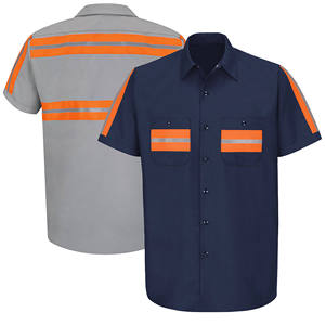 เสื้อโปโลสะท้อนแสงสำหรับผู้ชาย แขนสั้น ระบายอากาศได้ดี เหมาะสำหรับทำงาน มีกระเป๋า ดีไซน์สีตัดกัน - Product Image 5