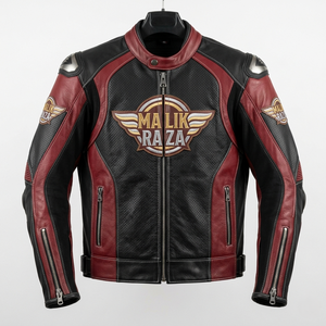 Chaqueta de Cuero Premium para Motociclistas, Ropa de Motociclismo de Cuero Vacuno Genuino, Fabricante OEM ODM - Product Image 1