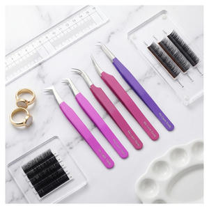 Pinzas para Pestañas con Punta de Fibra Antiestática, Pinzas Mega Volumen, Pinzas Clásicas para Pestañas, Herramienta para Recoger Pestañas, Herramienta de Belleza para Extensión de Pestañas - Product Image 5