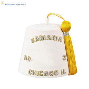 Sombrero Fez Ajustable con Bordado Fino para Rituales Masónicos, Ideal para Reuniones, Programas y Funciones - Product Image 1