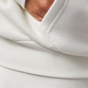 White Relaxed Fit <b>Hoodie</b> Women Fleece Pullover Long Sleeve Casual Streetwear Comfortable Everyday Fashion Wear - Product Image 6
