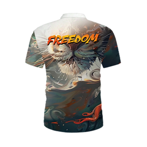 Polo con Gráfico Artístico de Tigre para Hombre, Impresión por Sublimación 3D, Cierre de Cremallera 1/4, Manga Corta, Estilo Urbano, Hipster, Transpirable, para Verano - Product Image 3