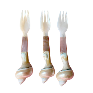 Bespoke Mother of Pearl Fork Fish Flower Carving Long Handle <b>Mirror</b> Polish High Luster Coffee Dessert Tool Storage - Product Image 2