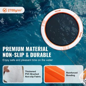 Piattaforma Galleggiante Gonfiabile 10FT e 8FT, Tappetino Antiscivolo in Rete per Piscina con Pontile Galleggiante per Divertimenti Acquatici - Product Image 3