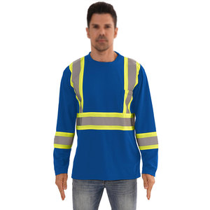 Sweat-shirt de sécurité haute visibilité pour le travail en extérieur, classe 2 ANSI, vêtements réfléchissants imperméables avec logo pour le personnel de terrain - Product Image 1