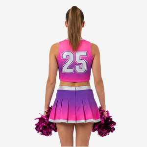 Uniformes de cheerleading américains personnalisés de haute qualité et abordables, à manches longues, en spandex, par sublimation, collection 2026 - Product Image 6