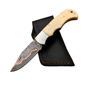 Custom Handmade Low Price Damascus Steel Folding Pocket <b>Knife</b> With <b>Bone</b> <b>Handle</b> Pocket Folding <b>Knives</b> - Product Image 2