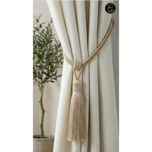 Luxury Tassel Curtain Tieback Polyester Rope Curtain Holdback Decorative <b>Tie</b> <b>Back</b> for Drapes Window Accessories Elegant Decor - Product Image 2