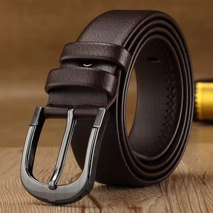 Cinturones de Cuero Genuino para Hombre de Alta Calidad al por Mayor, Cinturón de Cuero Casual con Hebilla de Pin, Cinturón de Longitud Personalizada para Hombre, Hebilla de Cuero Genuino Masculina - Product Image 6