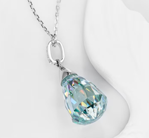 Collar y Colgante con Diamante Moissanite Azul Briolette - Product Image 2