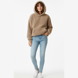 Sudaderas con capucha de piel de alta calidad para uso urbano o informal y sudadera con capucha extragrande y hombros caídos con logotipo personalizado para unisex - Product Image 3