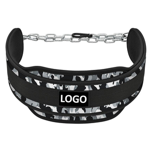 Custom Wholesale Rate Heavy Duty Neoprene Dipping <b>Belt</b> Steel Chain Weighted Pull Dip Training <b>Belt</b> Back Support Adjustable Gym - Product Image 2