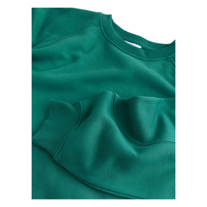 Sweat-shirt à col rond surdimensionné pour femmes, couleur unie, manches longues, 100% coton tricoté, style automne - Product Image 5
