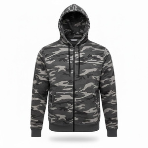 Sudadera con Capucha Personalizada con Cremallera y Camuflaje 2026, Sudadera de Invierno Unisex de Forro Polar, Sudadera con Capucha de Camuflaje Gruesa con Bolsillo Tipo Canguro - Product Image 4