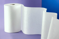 Feutre non tissé pour support en Rexine/cuir artificiel, polypropylène spun-bonded, respirant, léger, blanc uni, usage hygiénique