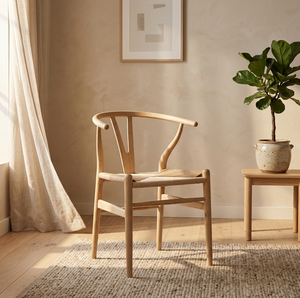 Silla de Comedor Icónica Derry, Silla Moderna de Madera de Teca Sólida de Primera Calidad, Diseño en Y, Asiento de Cuerda Tejida, para Interiores Nórdicos, Hoteles y Villas - Product Image 5