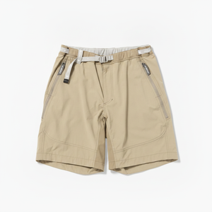 Shorts cargo utilitaires en coton beige pour homme, personnalisés, multi-poches, confortables, avec fermeture à cordon de serrage, shorts de travail - Product Image 4