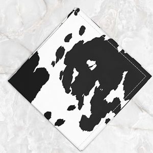 Foulard carré en soie personnalisé pour femme, 50 cm, noir et blanc, bandana, couvre-chef, cache-cou pour coiffure et usage quotidien - Product Image 3