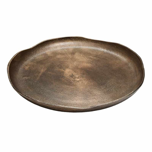 Plato Redondo de Metal Personalizado para Servir Alimentos, Plato para Postres Hecho a Mano para Mesa, Hogar, Hoteles, Bodas y Fiestas - Product Image 4