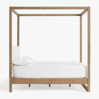 Lit à baldaquin en bois massif de haute qualité, style antique moderne, pour chambre à coucher, taille King ou Queen