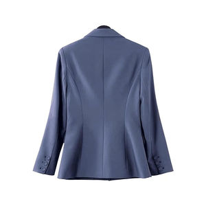 Chaqueta de Traje de Cuero Casual para Mujer, de 2 Botones, Manga Larga, Impermeable, con Estampado - Product Image 3