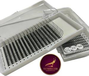 Private Label 5D <b>Wet</b> <b>Look</b> Eyelash Extensions Premade Angel <b>Lash</b> Tray Closed Fan Spikes Customizable Made Korean PBT - Product Image 6