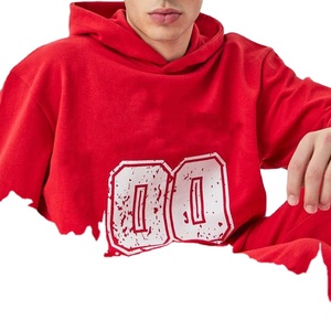 Conjunto Deportivo de Dos Piezas con Capucha, Resistente al Viento, 100% Algodón, Talla Grande, Personalizado, Ropa Urbana para Hombre - Product Image 3